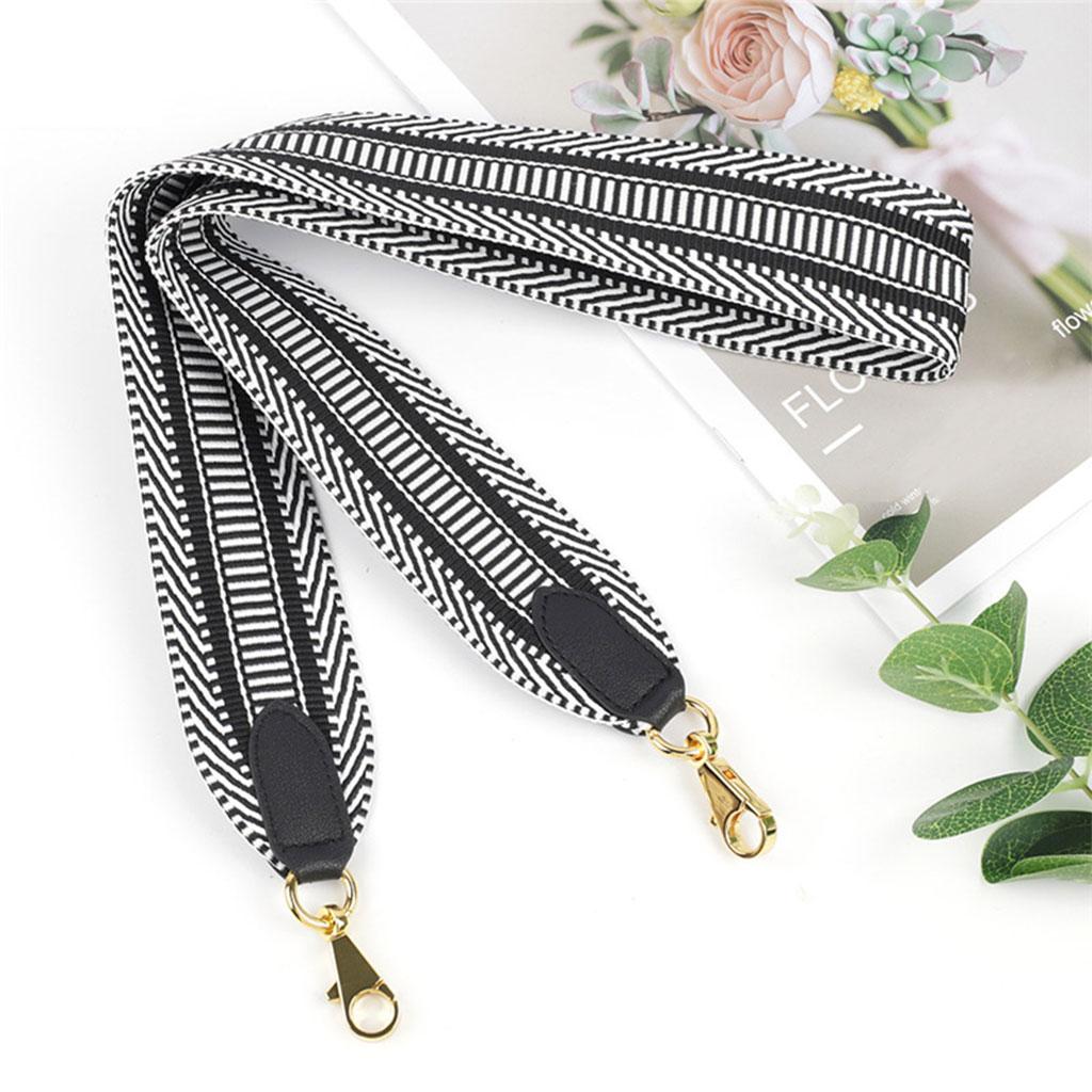 Replacement Purse Strap Shoulder Crossbody Handbag Bag Detachable DIY Straps Black White