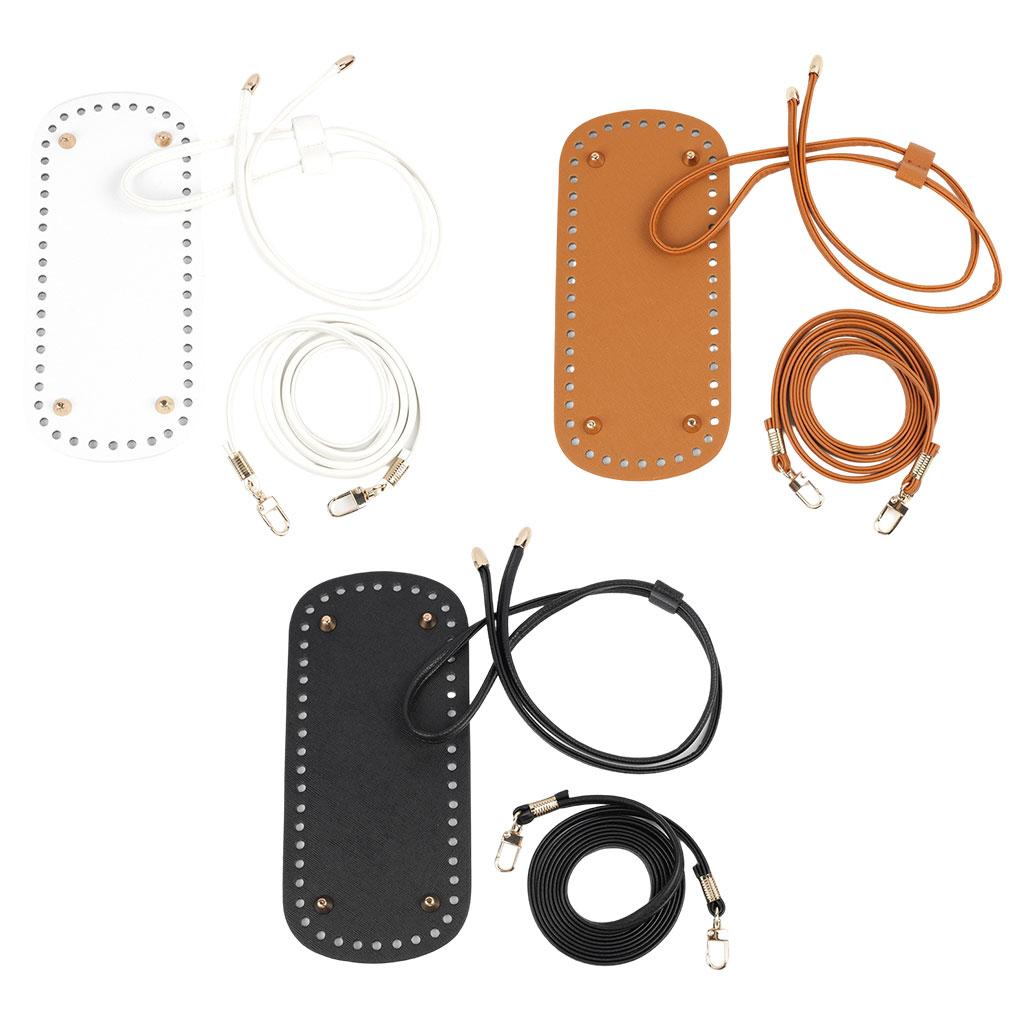 Bag Knitting Set Shoulder Strap Crochet Bag Handmade for Purse Making White