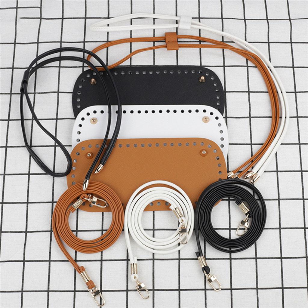 Bag Knitting Set Shoulder Strap Crochet Bag Handmade for Purse Making Black