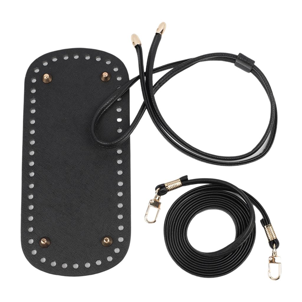 Bag Knitting Set Shoulder Strap Crochet Bag Handmade for Purse Making Black