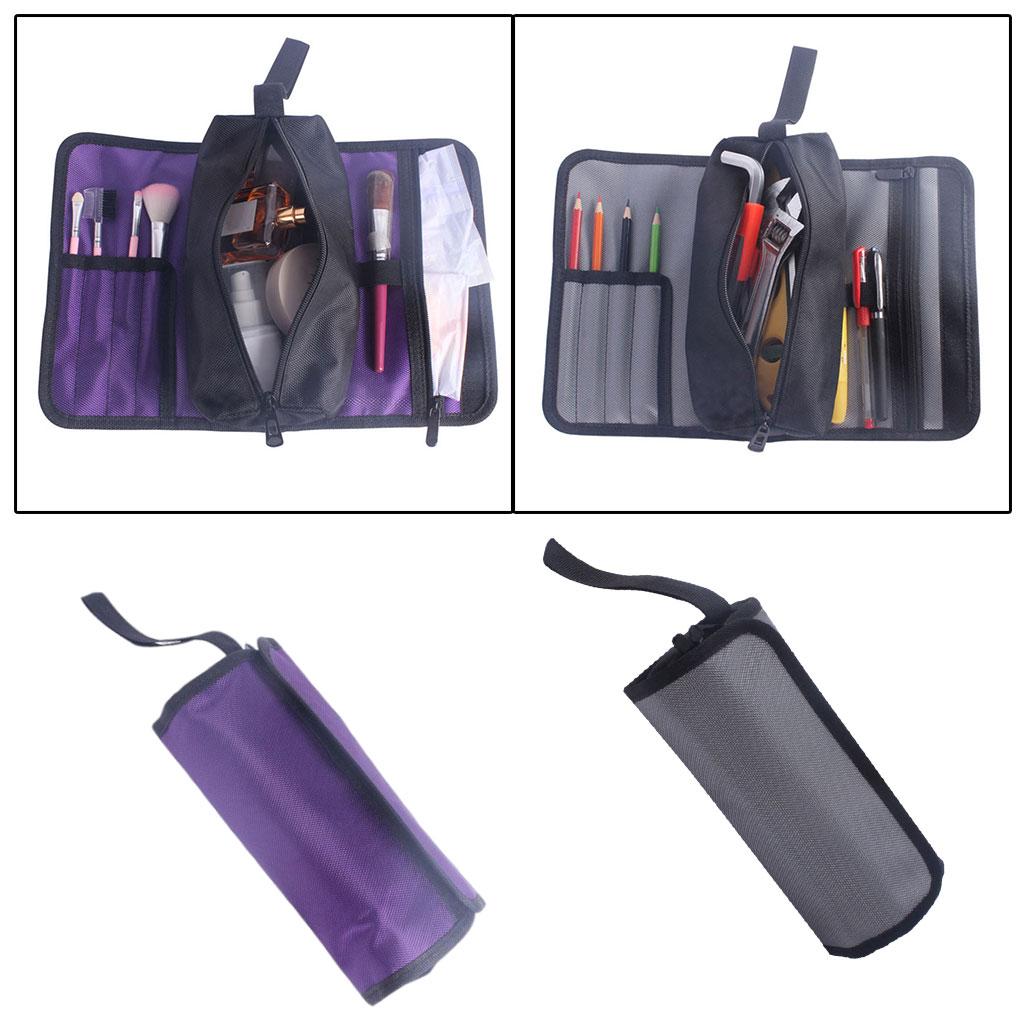 Oxford Fabric Vehicle Kit Bag Organizer Folding Roll Bags for Repair Gadget Purple
