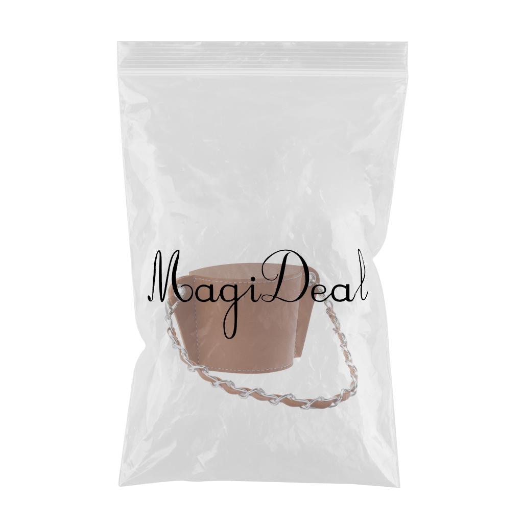 PU Leather Cup Sleeve Covers Beverage Carrier Hot Cold Drink Outdoor brown