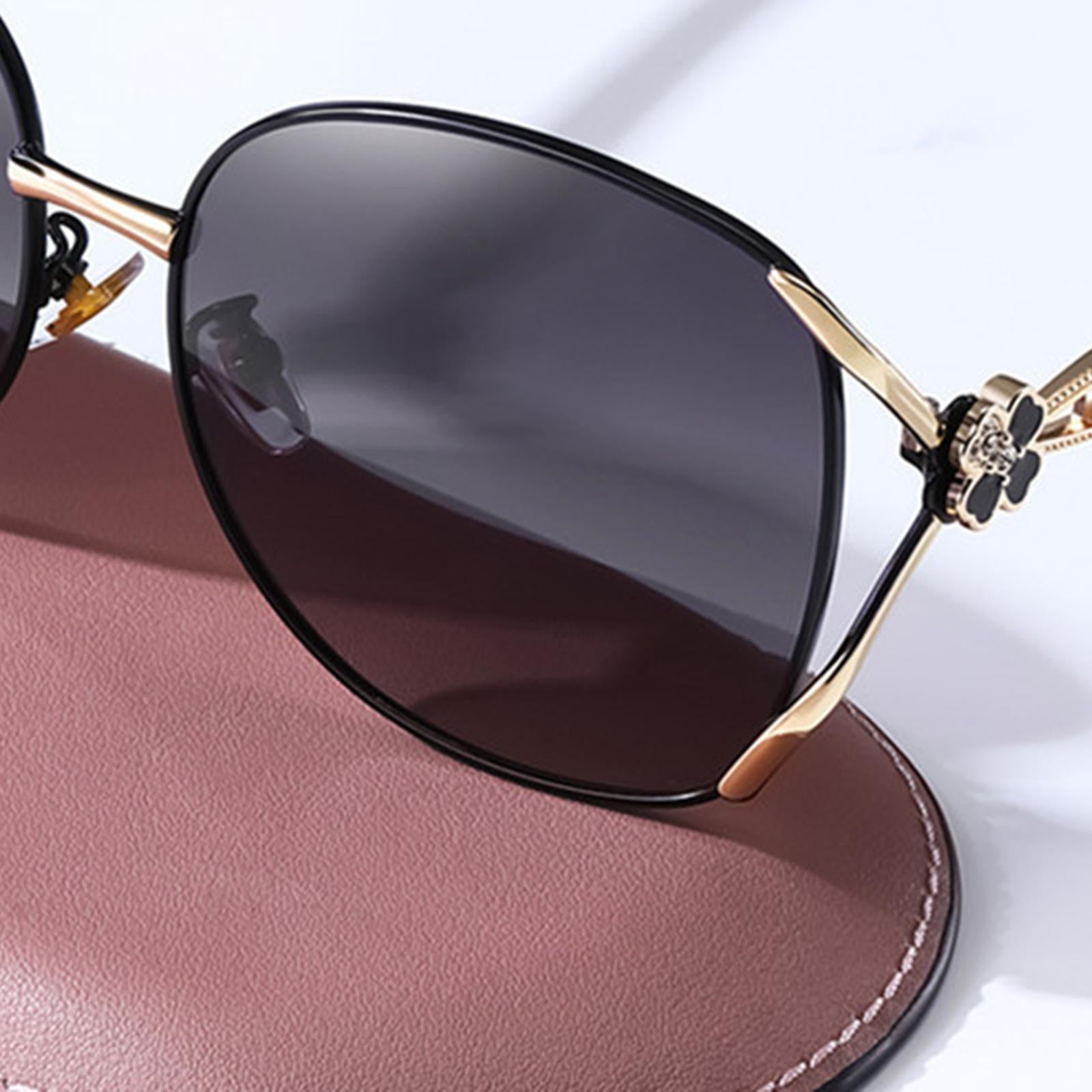 Classic Sun Glasses Fashion UV400 Ladies Large Frame Polarized Sunglasses Black Gray