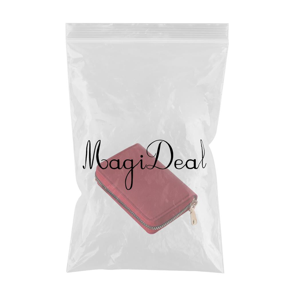 Fashion Men Woman PU Leather Money Clip Wallet Credit Card ID Holder red