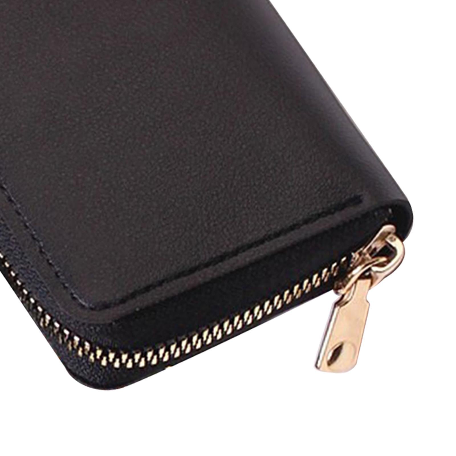 Fashion Men Woman PU Leather Money Clip Wallet Credit Card ID Holder black
