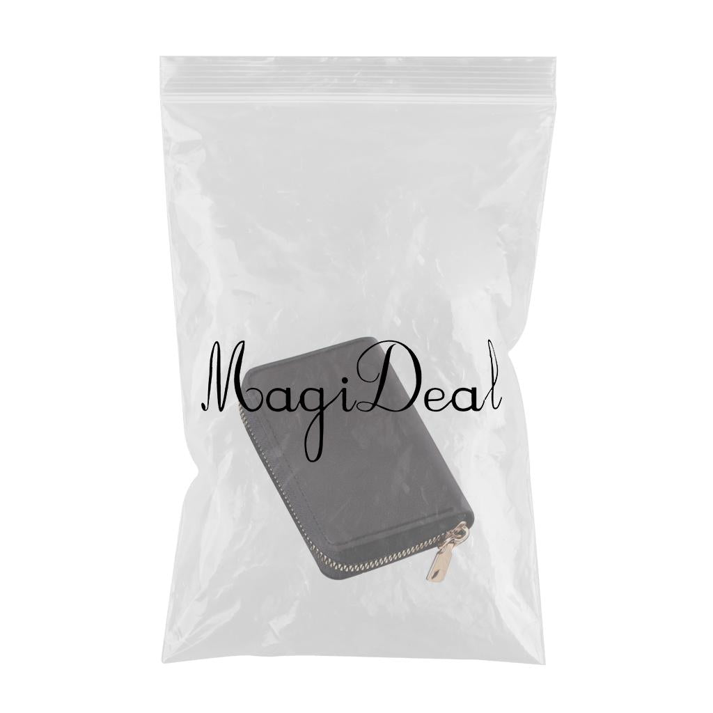 Fashion Men Woman PU Leather Money Clip Wallet Credit Card ID Holder black