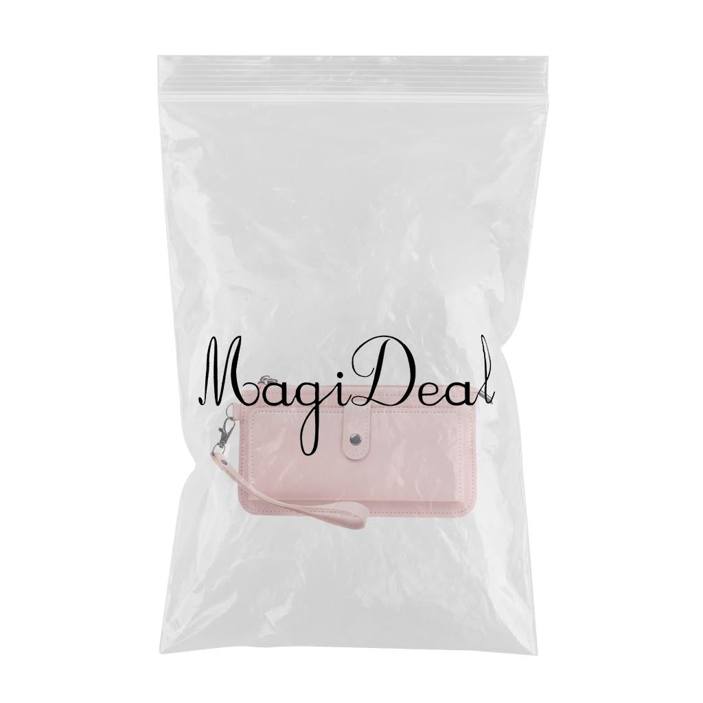 Women Long Wallet Leather Credit Card Holder Coin Purse Large Capacity Pink