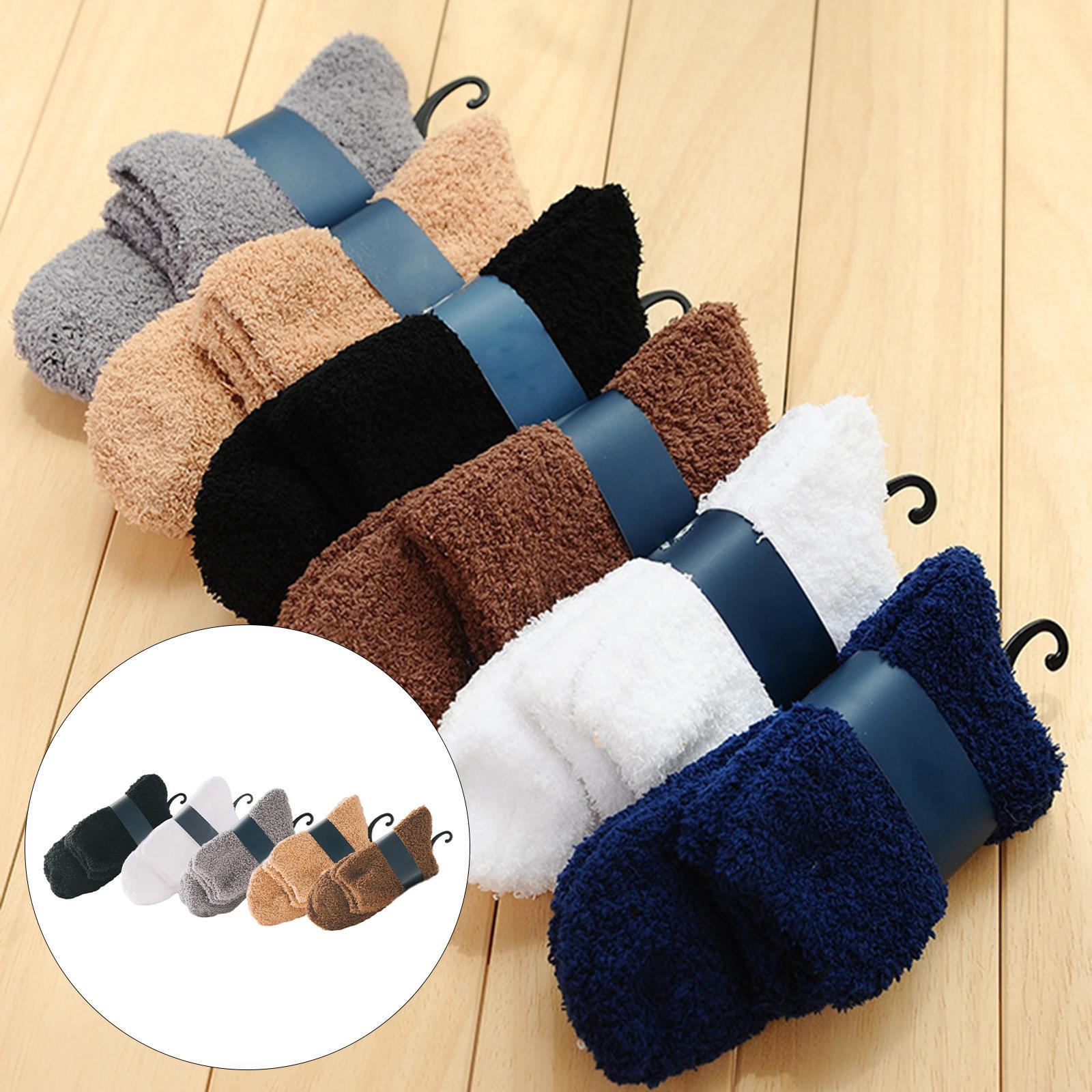 Warm Winter 4 Pair Mens Socks Stretch Athletic Thick Elasticity black