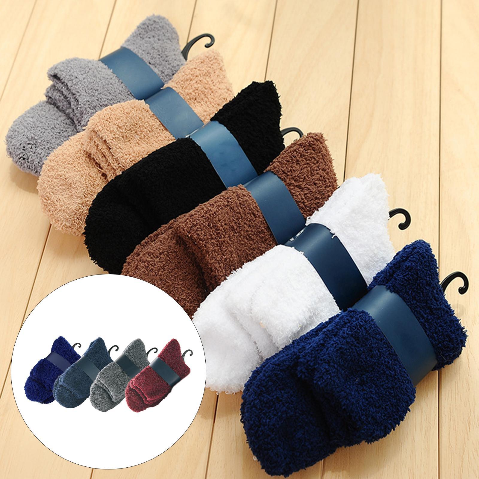 Warm Winter 4 Pair Mens Socks Stretch Athletic Thick Elasticity navy