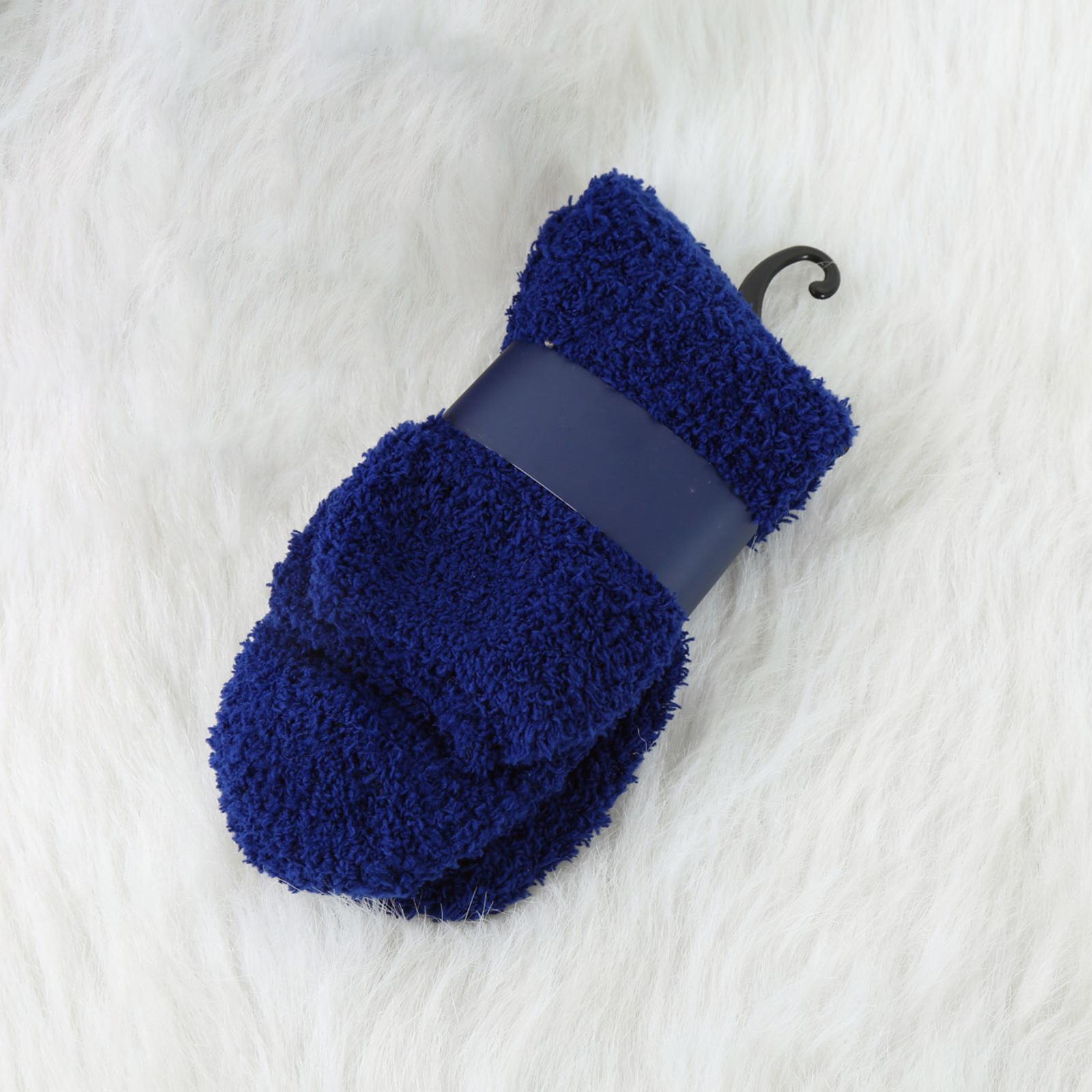 Warm Winter 4 Pair Mens Socks Stretch Athletic Thick Elasticity navy
