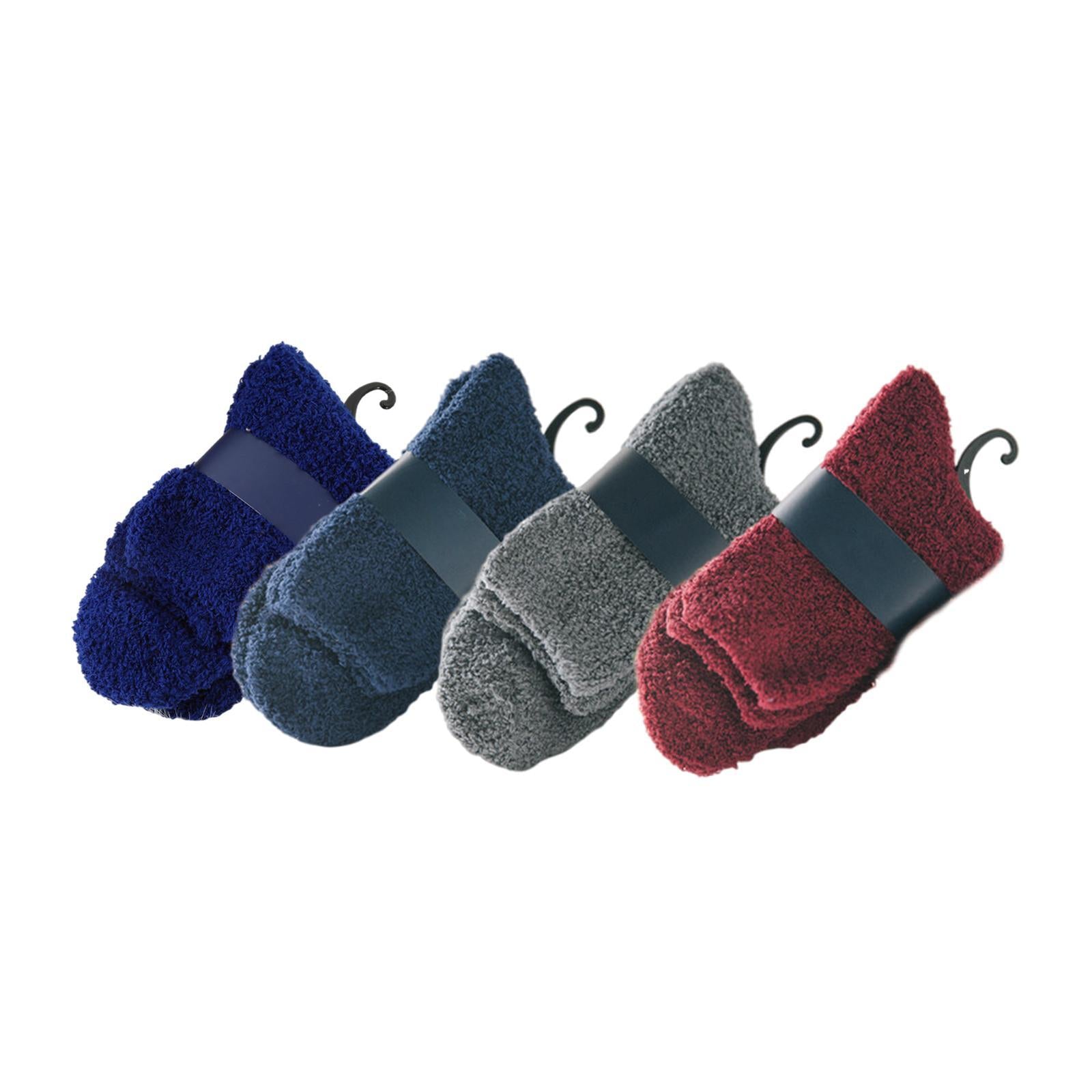 Warm Winter 4 Pair Mens Socks Stretch Athletic Thick Elasticity navy