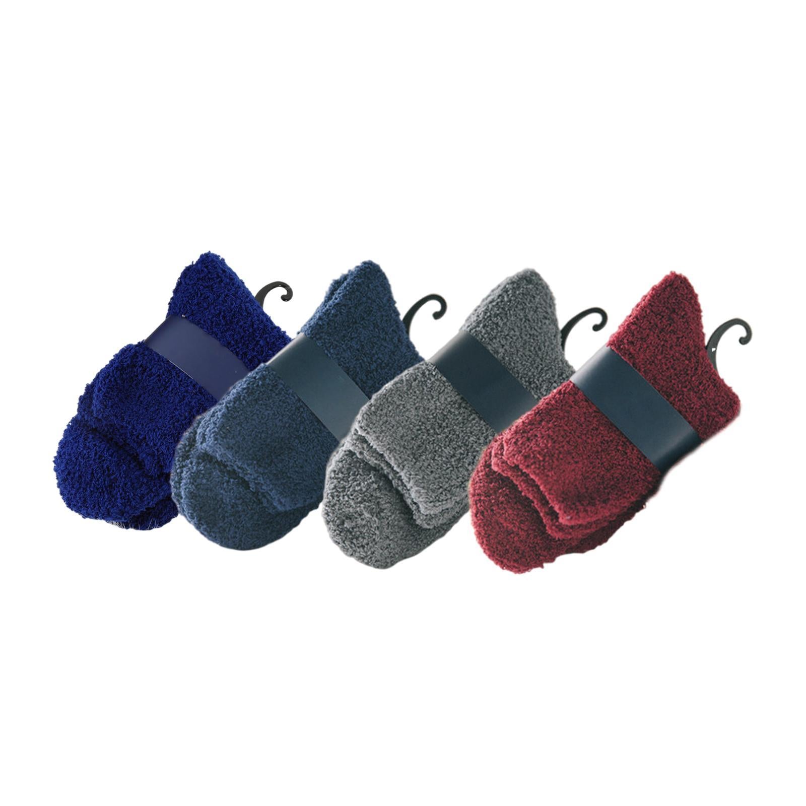 Warm Winter 4 Pair Mens Socks Stretch Athletic Thick Elasticity navy