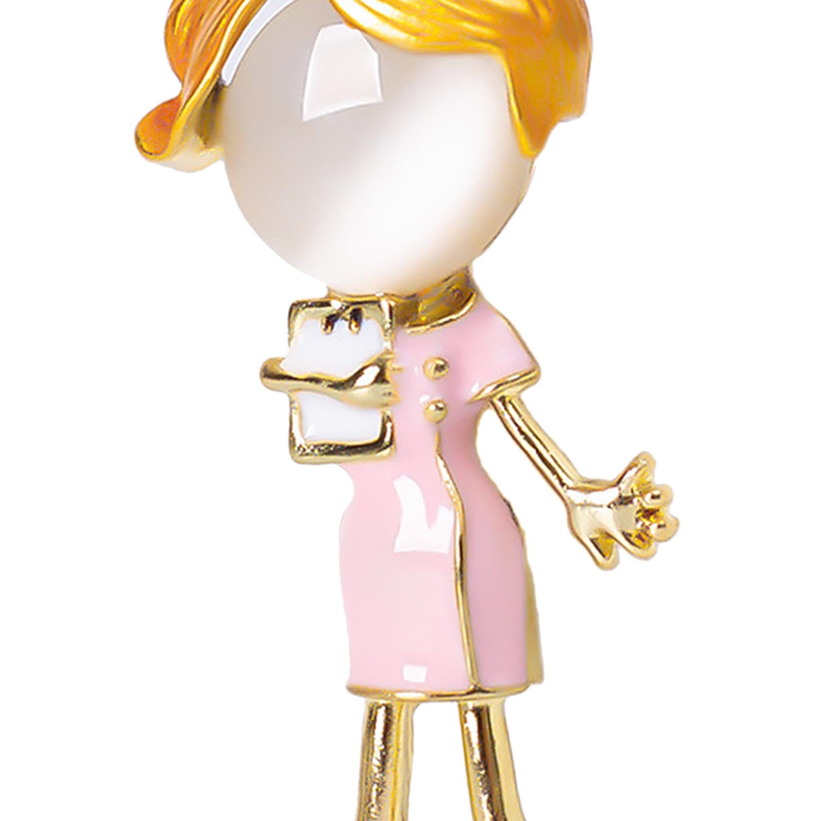 Brooch Pin Brooches Badge Alloy Corsage New Year Hat Bag Pink Nurse