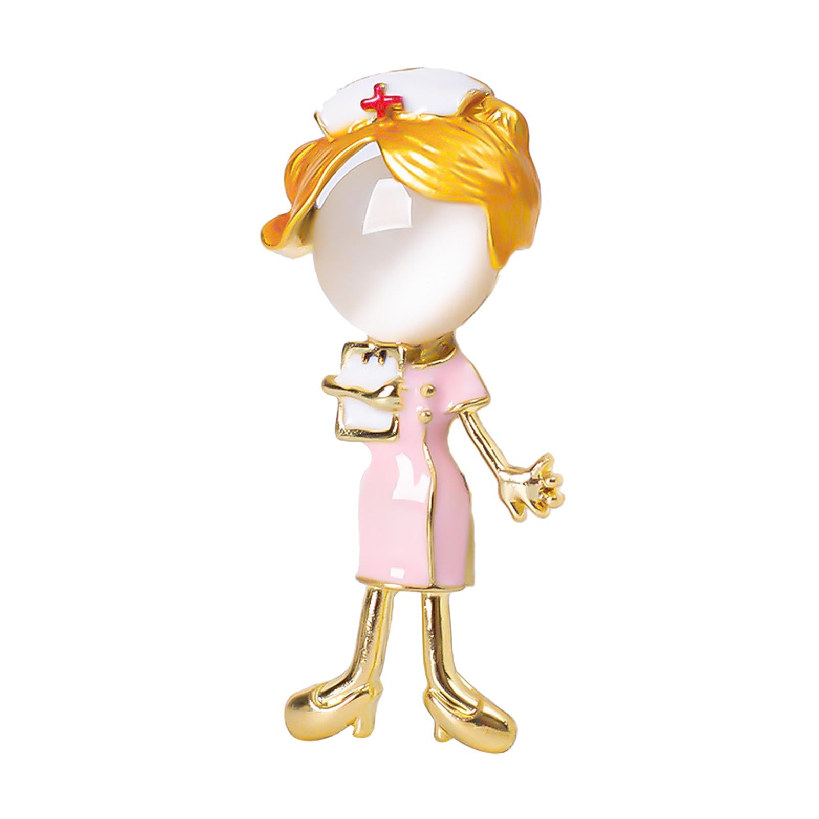 Brooch Pin Brooches Badge Alloy Corsage New Year Hat Bag Pink Nurse