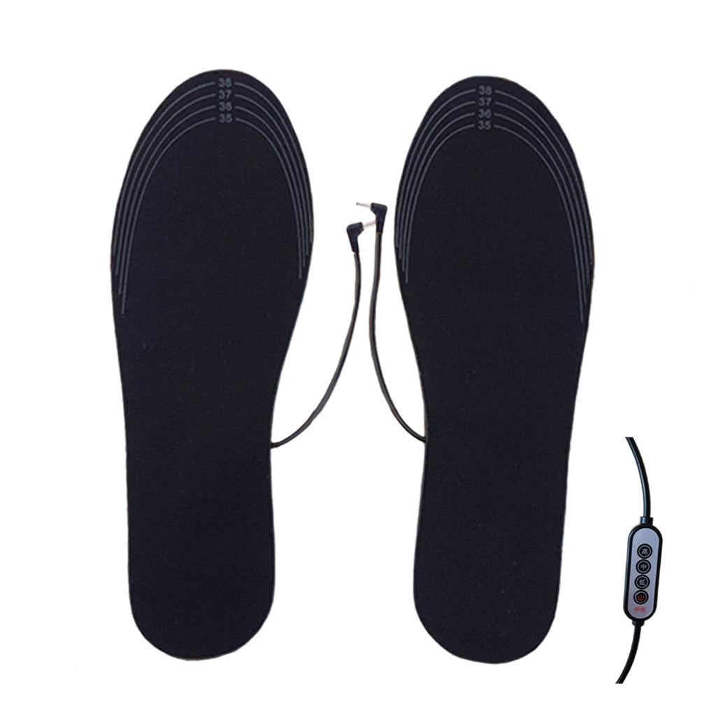Heated Shoe Insoles Warm Socks Feet Heater USB Foot Winter Warm Outdoor Pads 255mmUSB Thermostats