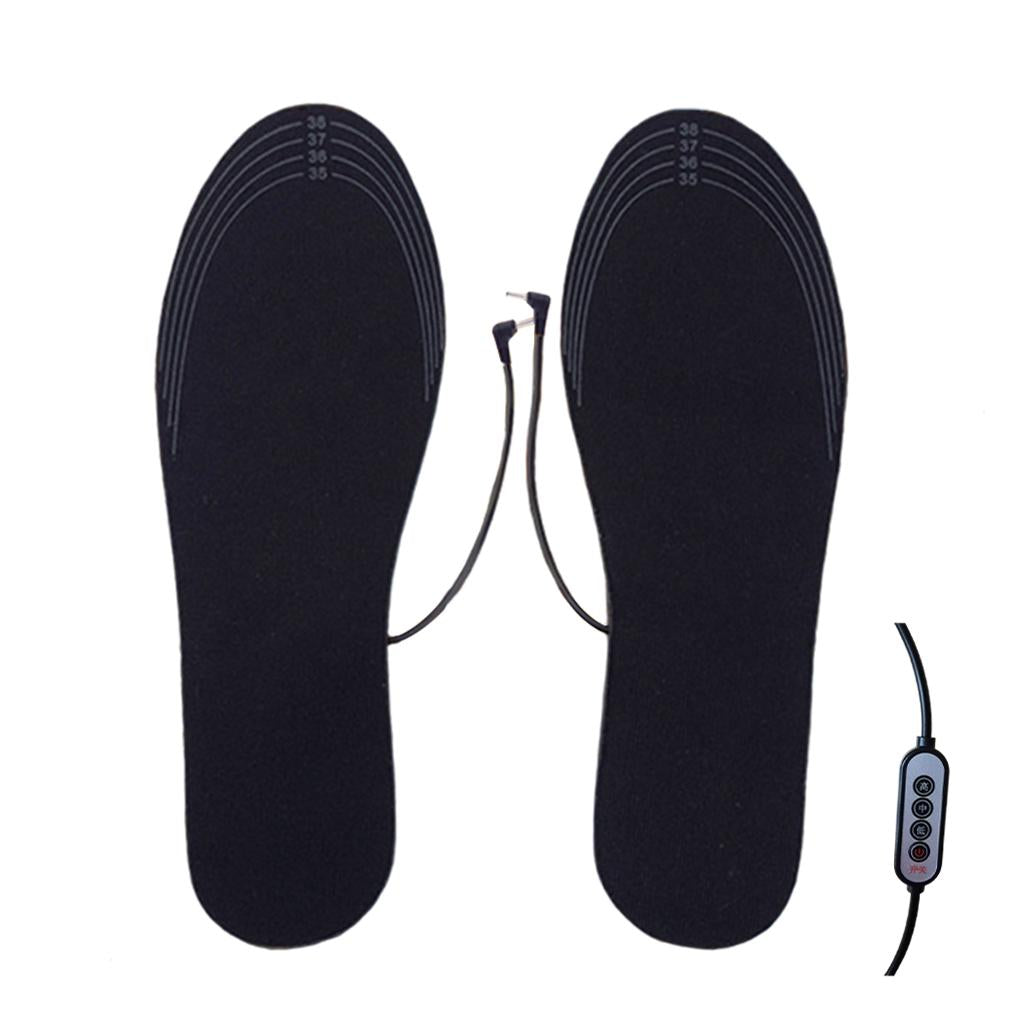 Heated Shoe Insoles Warm Socks Feet Heater USB Foot Winter Warm Outdoor Pads 285mmUSB Thermostats