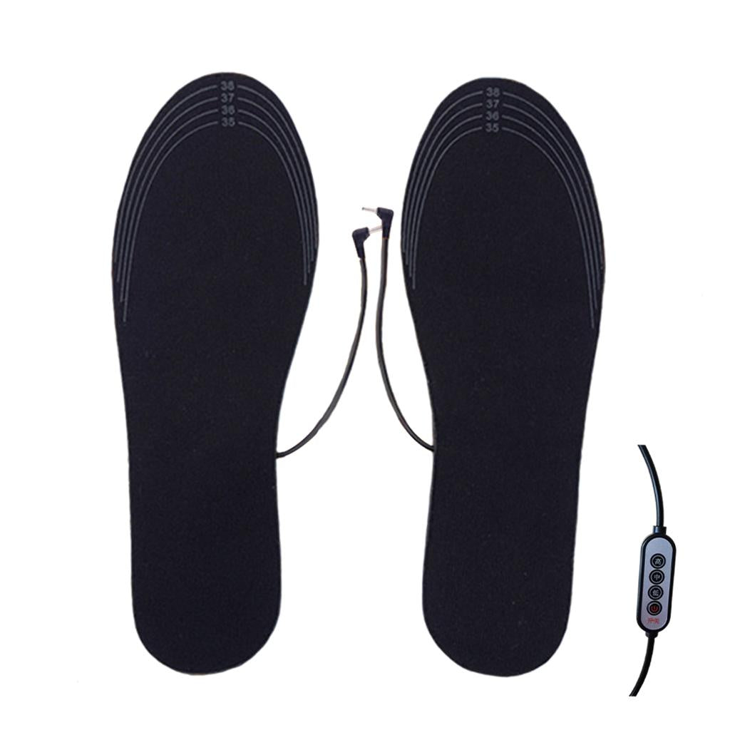 Heated Shoe Insoles Warm Socks Feet Heater USB Foot Winter Warm Outdoor Pads 285mmUSB Thermostats