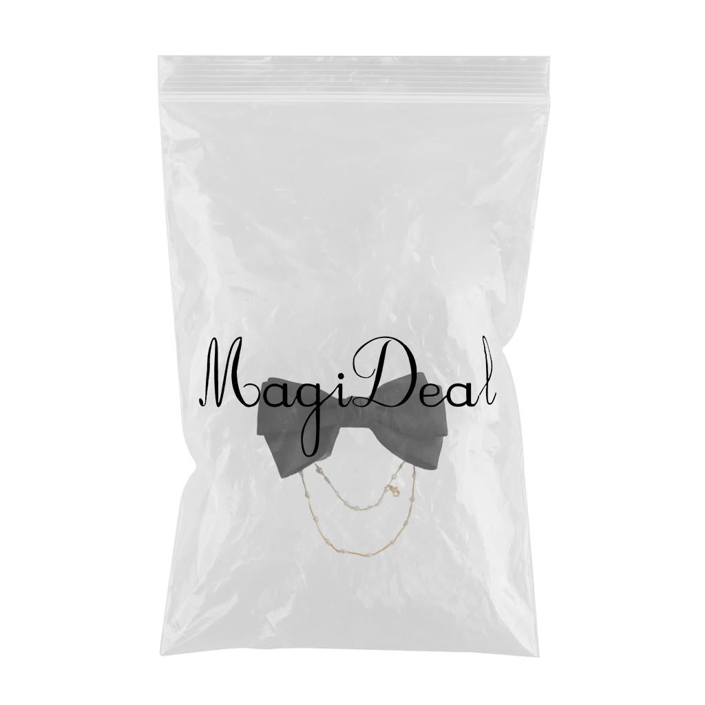 Bow Pearls Chain Hair Clip Hairpin Headwear Styling Tools Ponytail Barrettes 13CM 5.12IN