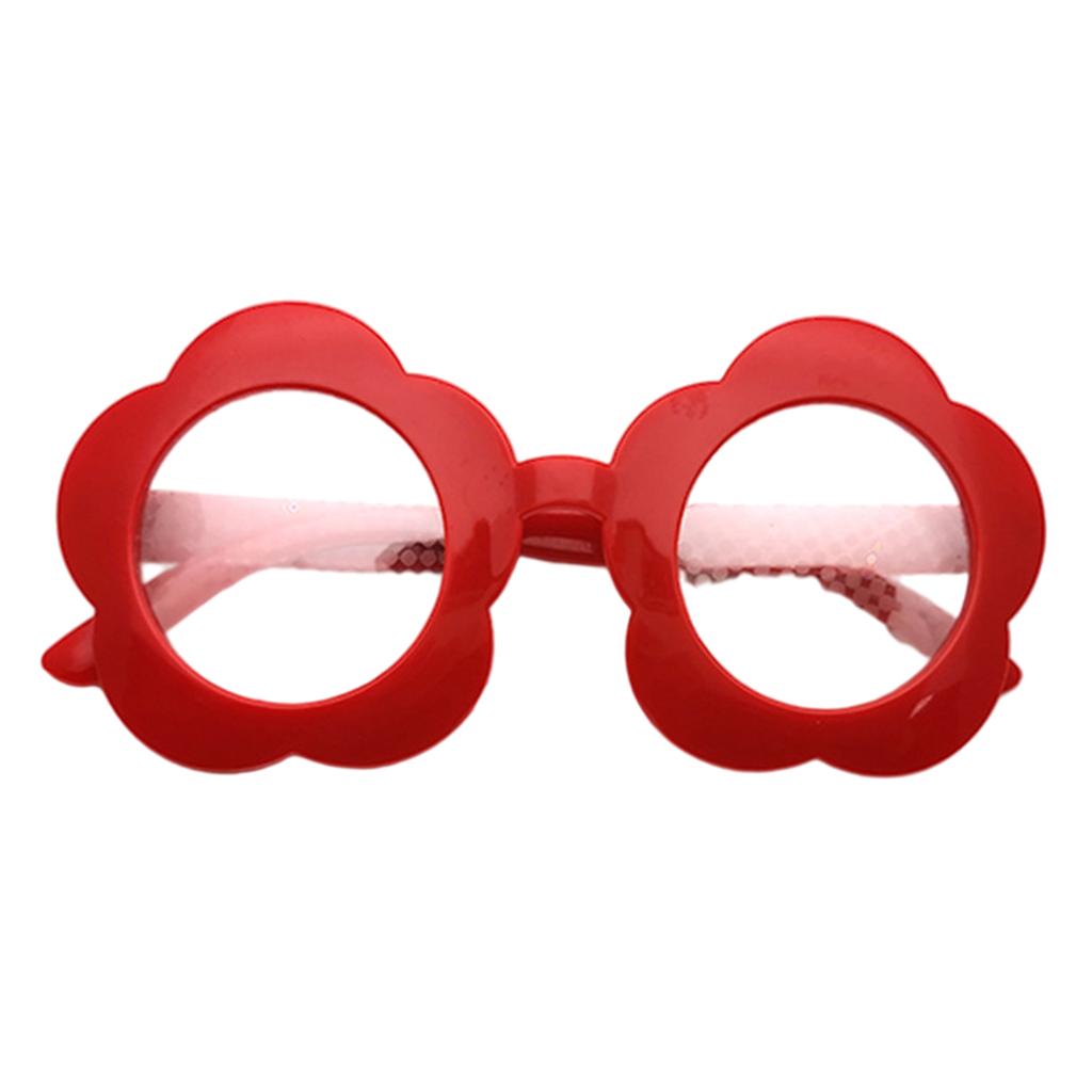 Flower Shape Special Effect Sunglasses Light Diffraction Glasses red