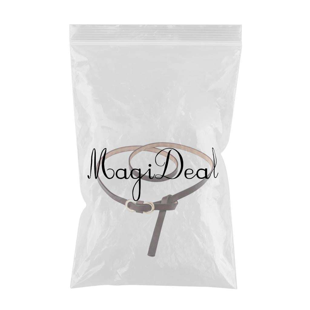 Leisure Women Belts Skinny Adjustable Dresses Jeans Thin Waistband Brown