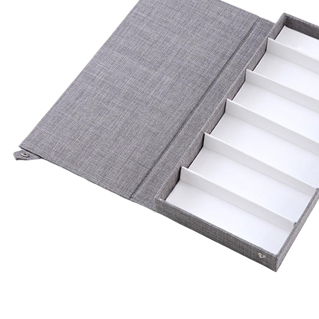 6 Slot Portable Glasses Case Box Storage Organizer Watches Display Gray
