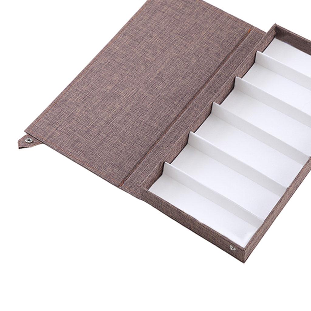 6 Slot Portable Glasses Case Box Storage Organizer Watches Display Coffee