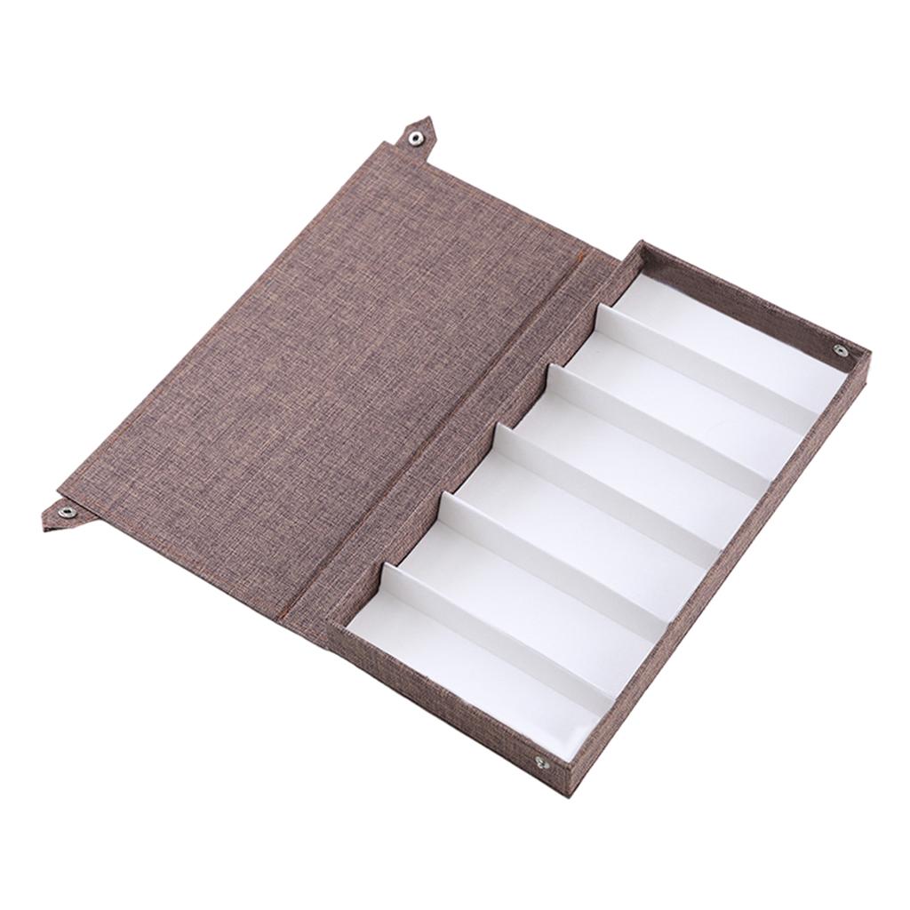 6 Slot Portable Glasses Case Box Storage Organizer Watches Display Coffee