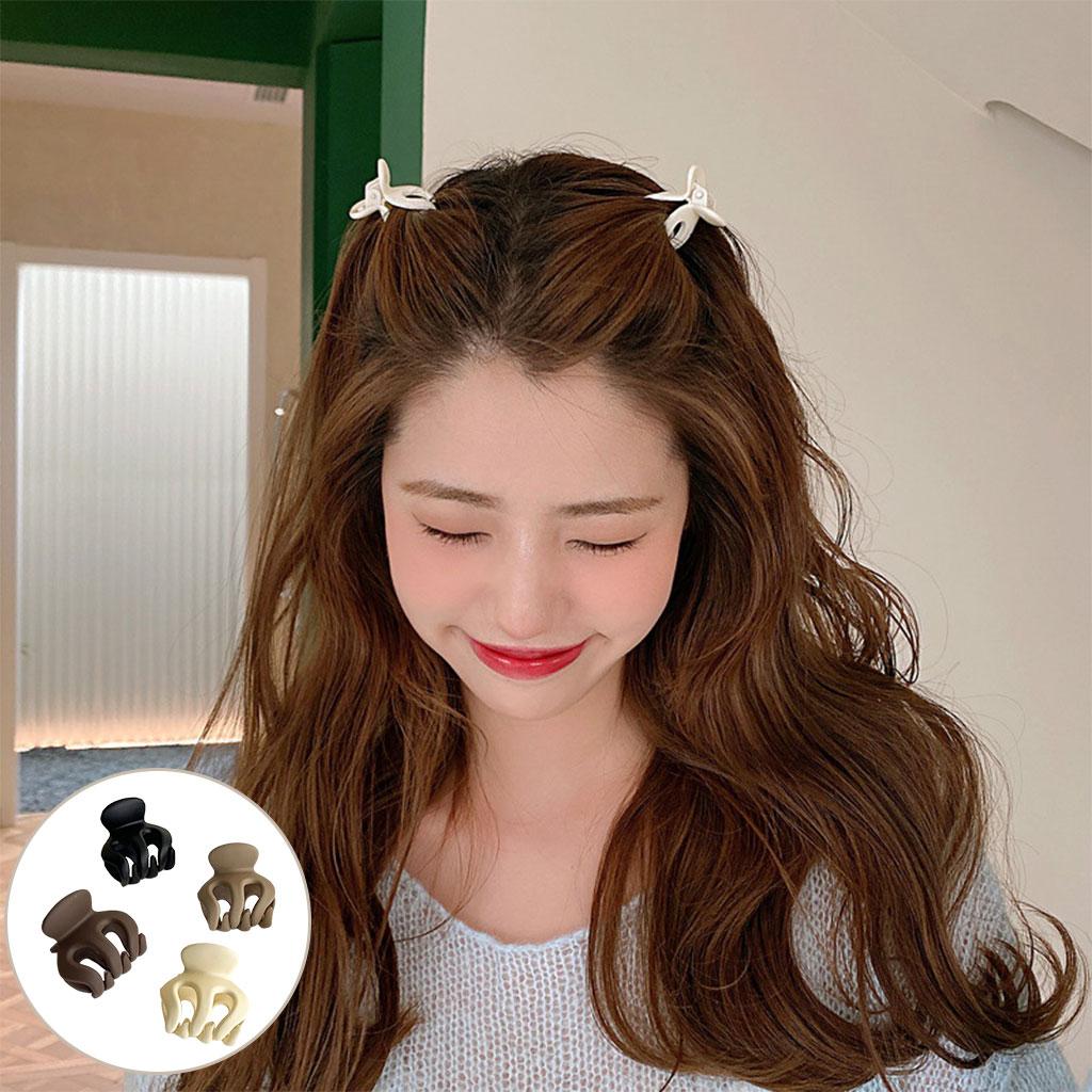 4x Sweet Hair Claw Fashion Pin Strong Hold Styling for Winter three teeth