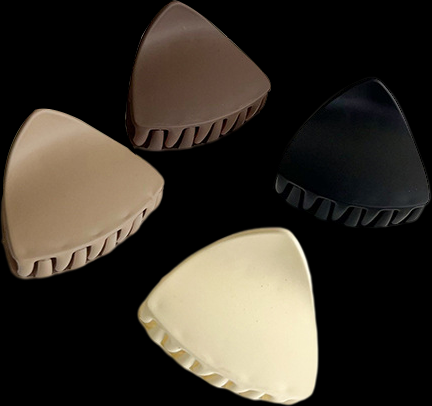 4x Sweet Hair Claw Fashion Pin Strong Hold Styling for Winter triangle