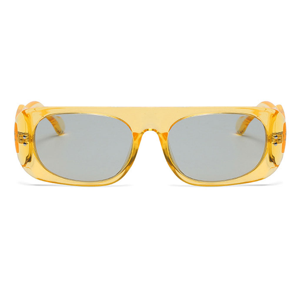 Polarized Sunglasses Retro Anti-Glare Rectangle for Women Riding Yellow