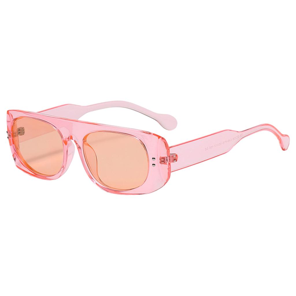 Polarized Sunglasses Retro Anti-Glare Rectangle for Women Riding Pink