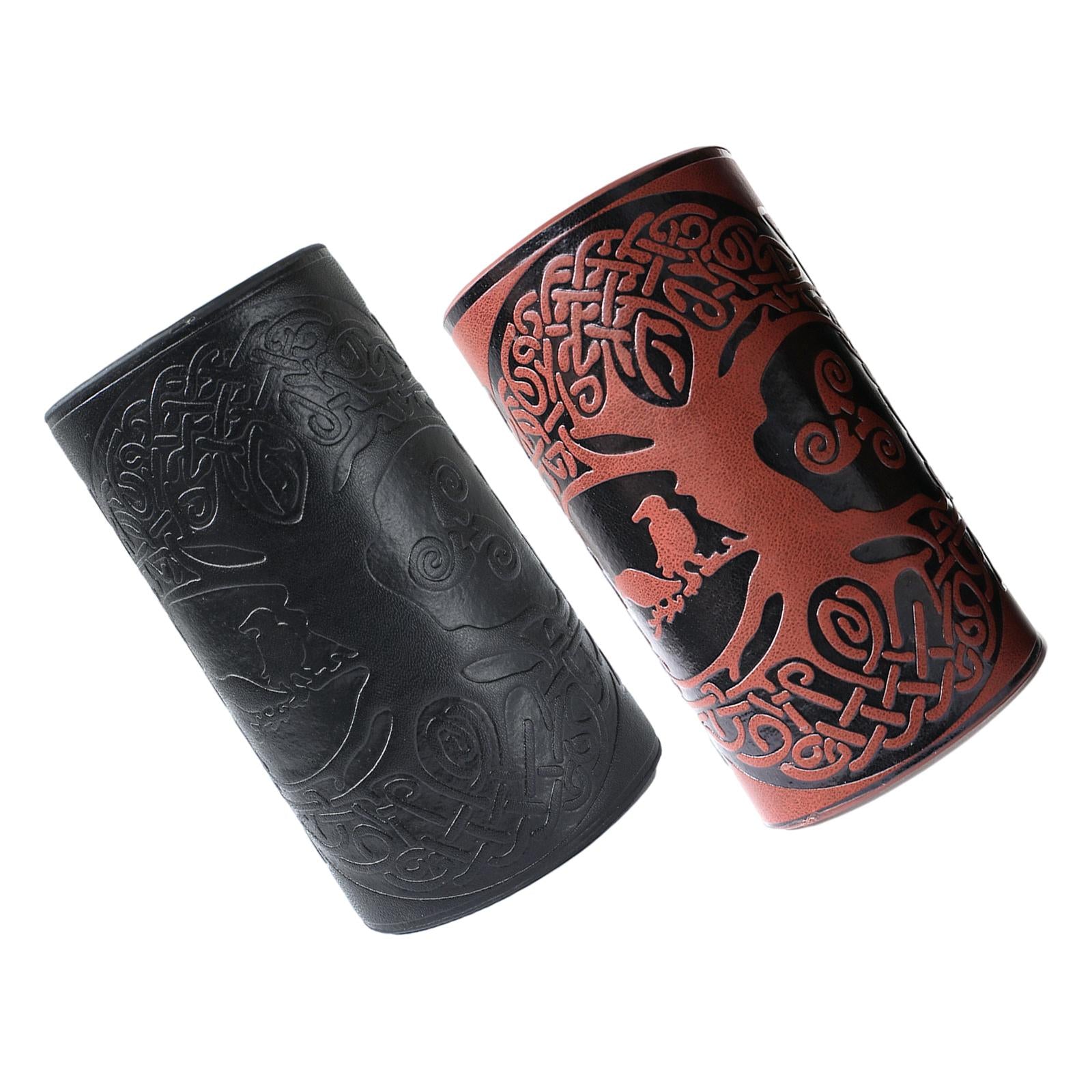 1pc Viking Style Bracelet Wolf Punk for Theatrical Props Fancy Dress Black