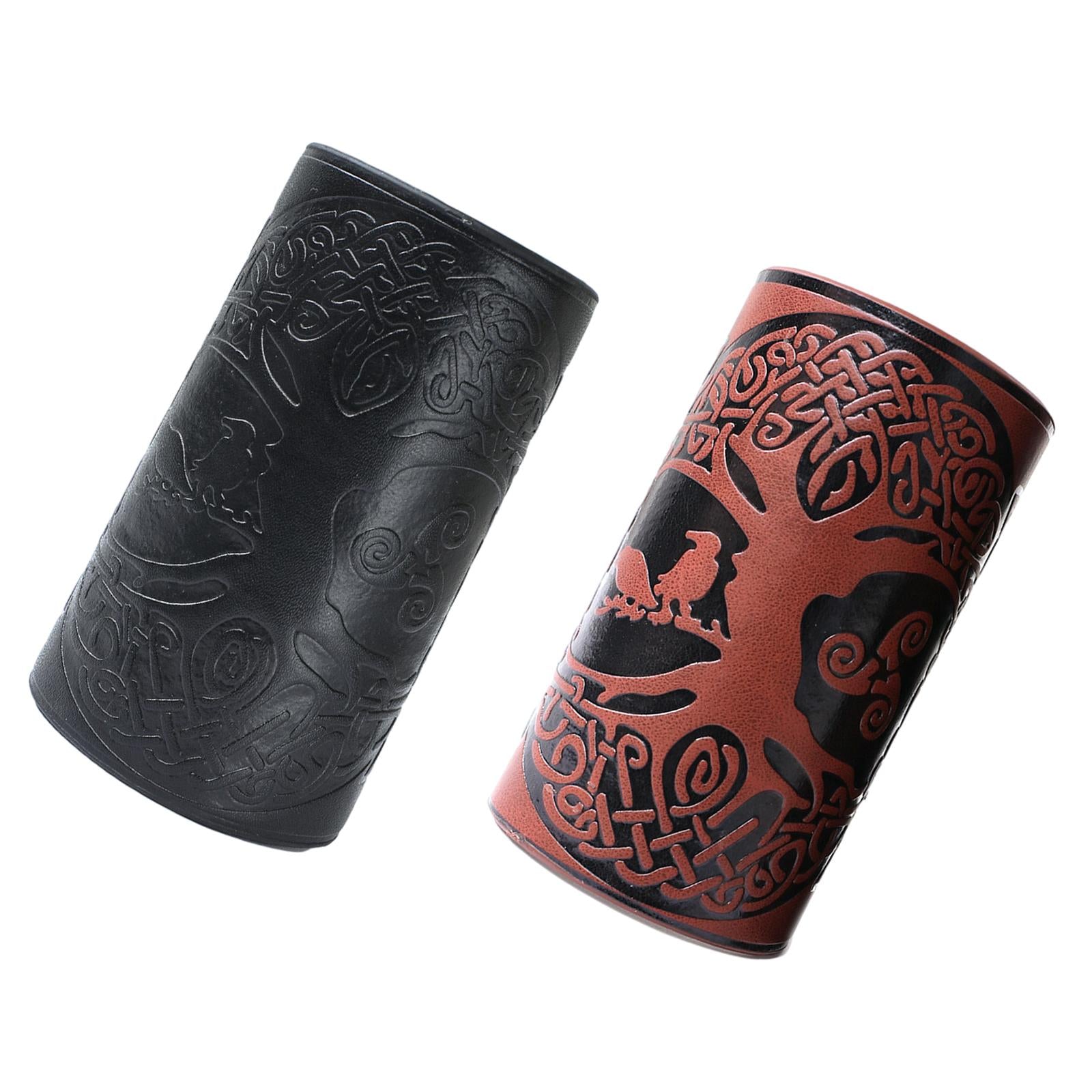 1pc Viking Style Bracelet Wolf Punk for Theatrical Props Fancy Dress Black