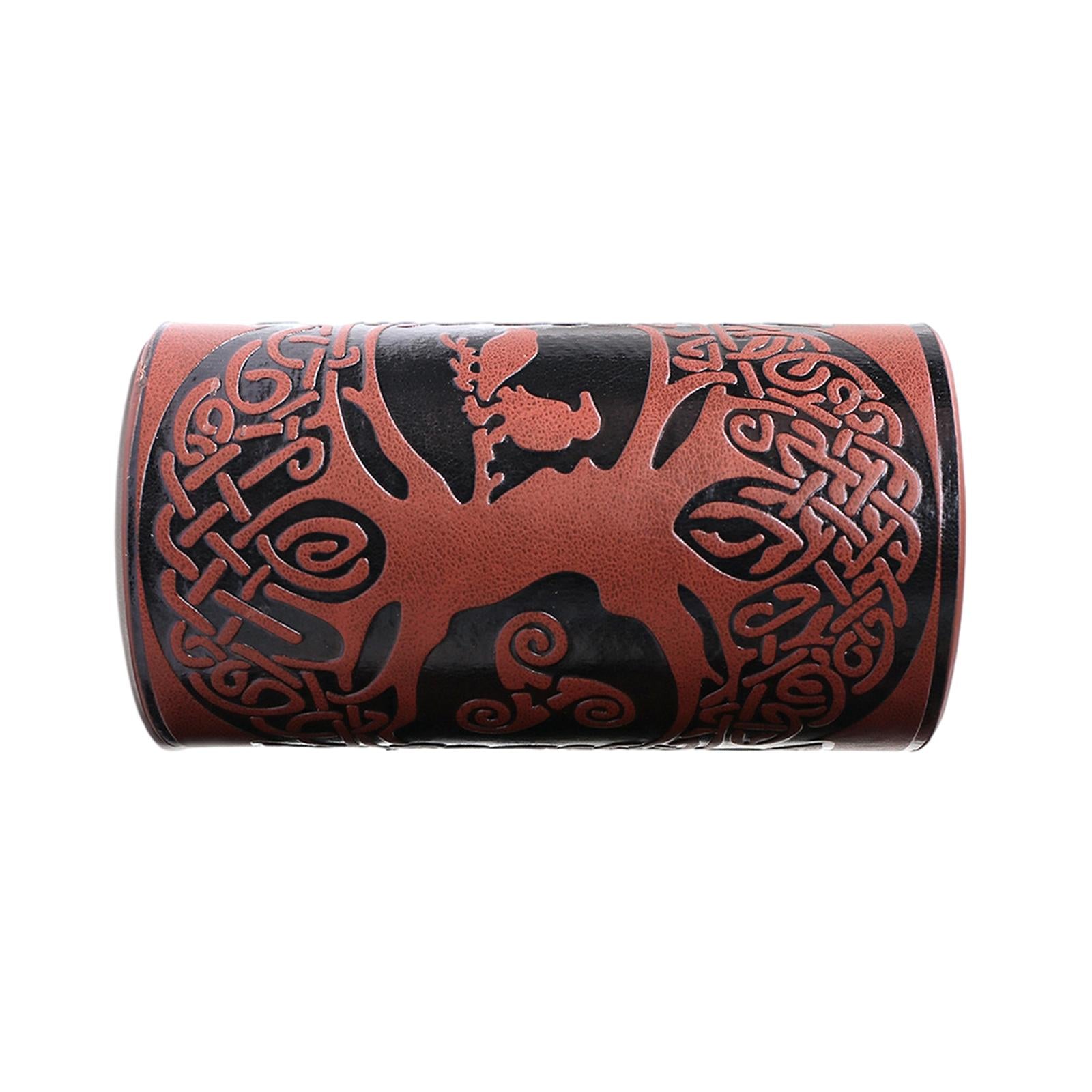 1pc Viking Style Bracelet Wolf Punk for Theatrical Props Fancy Dress Brown