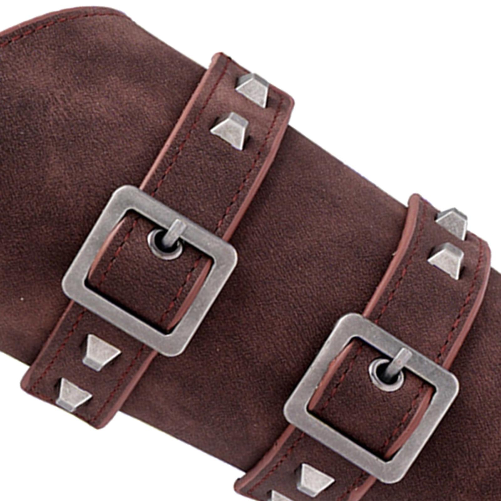 1Pcs Arm Guard Medieval Punk Accs Knight for Halloween Theme Party Unisex Brown