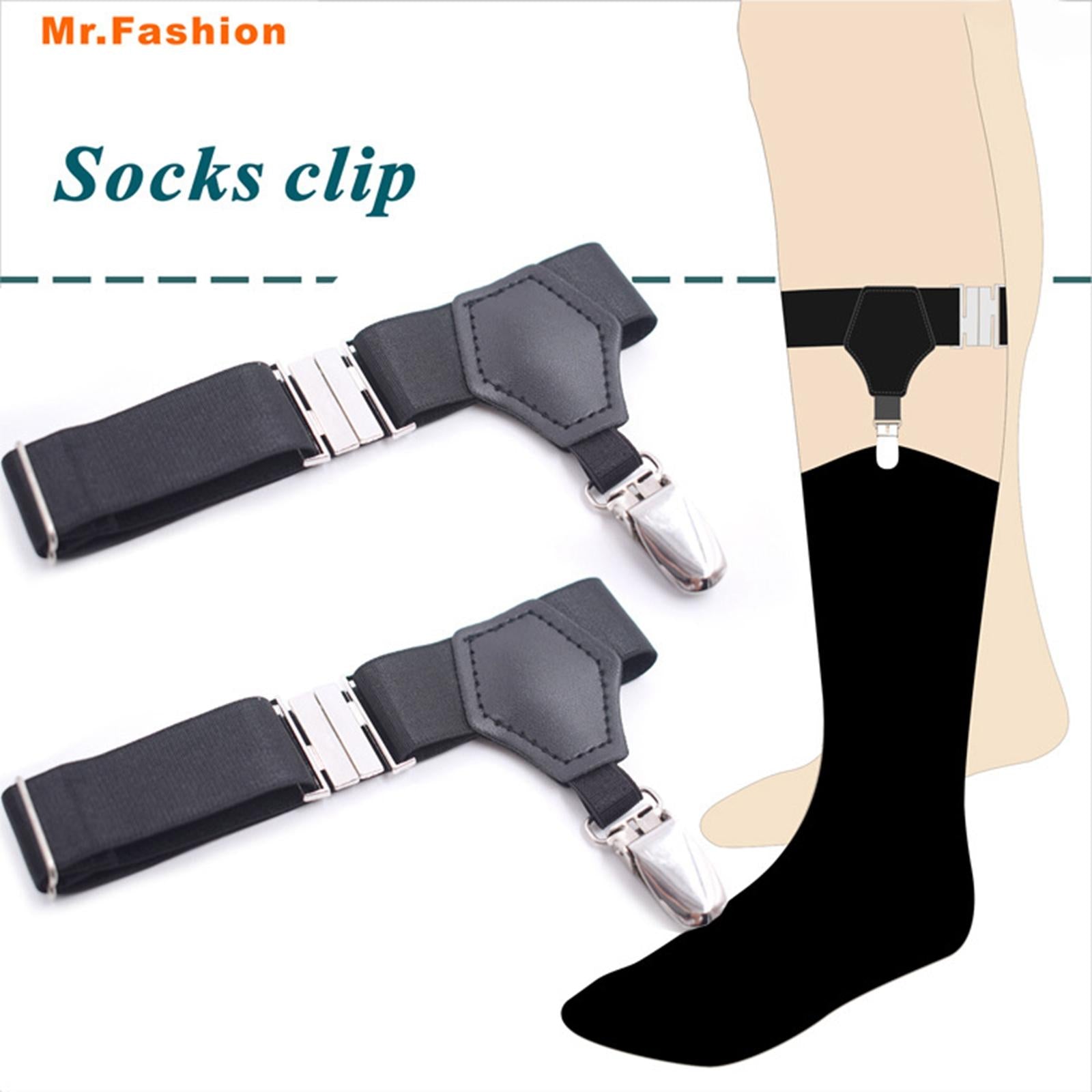 1 Pair Mens Sock Garters Belt Adjustable Elastic Sturdy Mens Unisex Men