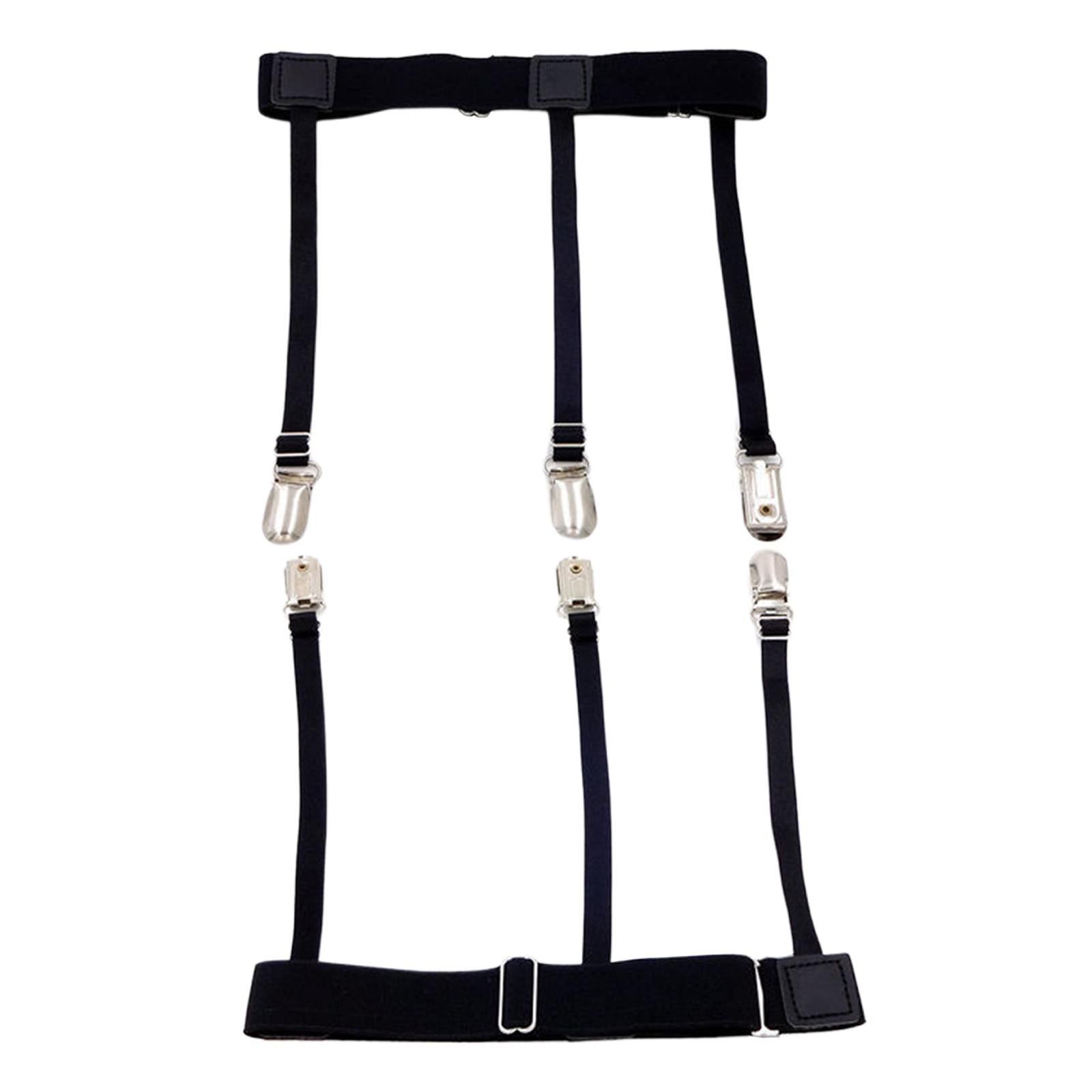 1 Pair Mens Stays Holders Shirt Garter Belt Suspender Non Slip Locking Clamp