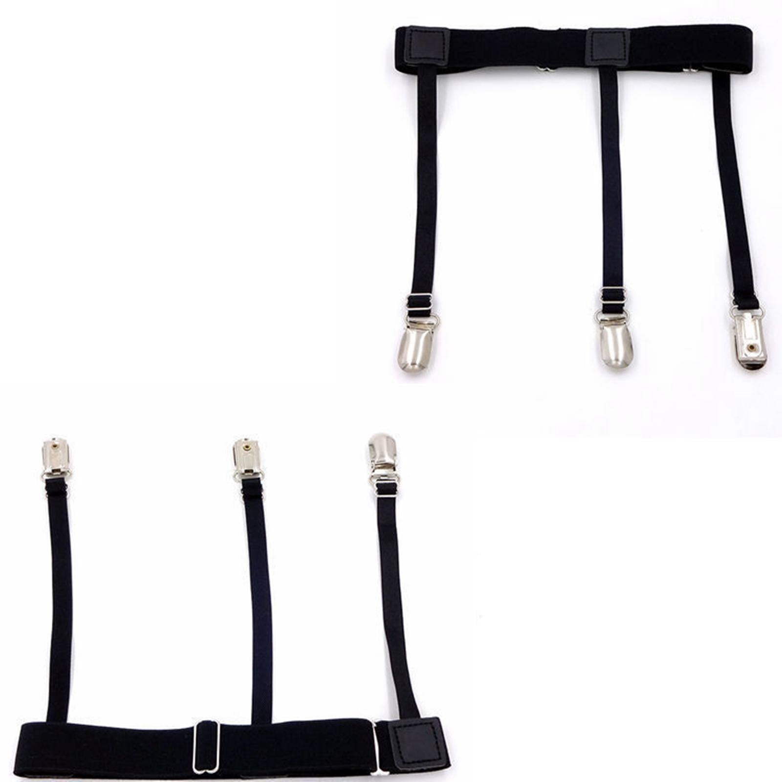 1 Pair Mens Stays Holders Shirt Garter Belt Suspender Non Slip Locking Clamp
