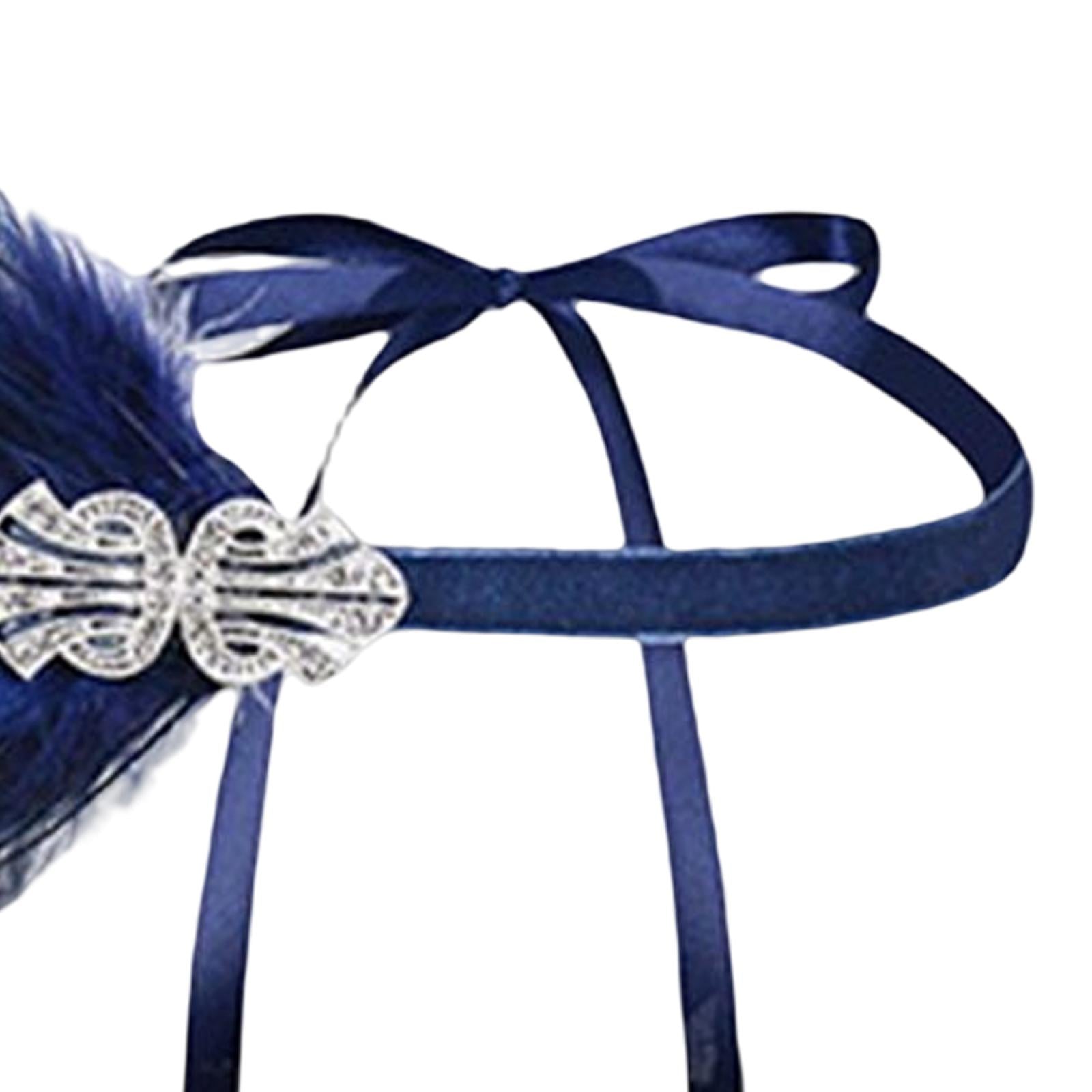 1920S Feather Headband Feather Headpiece for Theme Party Performances Stage 1 Piece Blue
