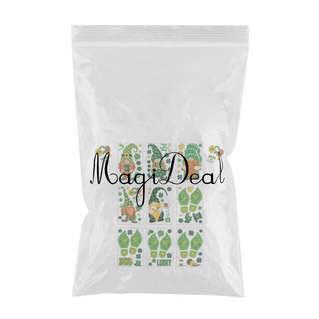 St. Patrick's Day Door Stickers Dwarf Footprint Glass Decorations Ornaments style 1