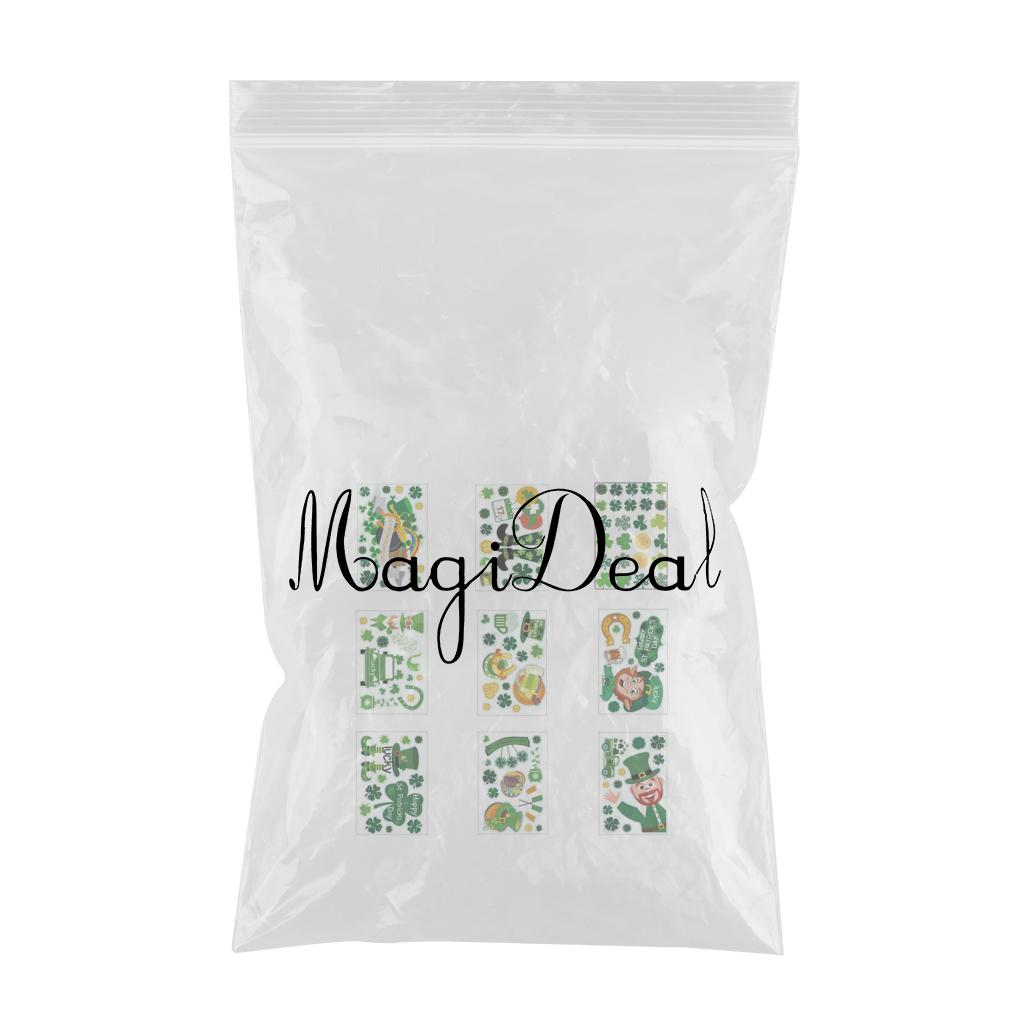 St. Patrick's Day Door Stickers Dwarf Footprint Glass Decorations Ornaments style 2