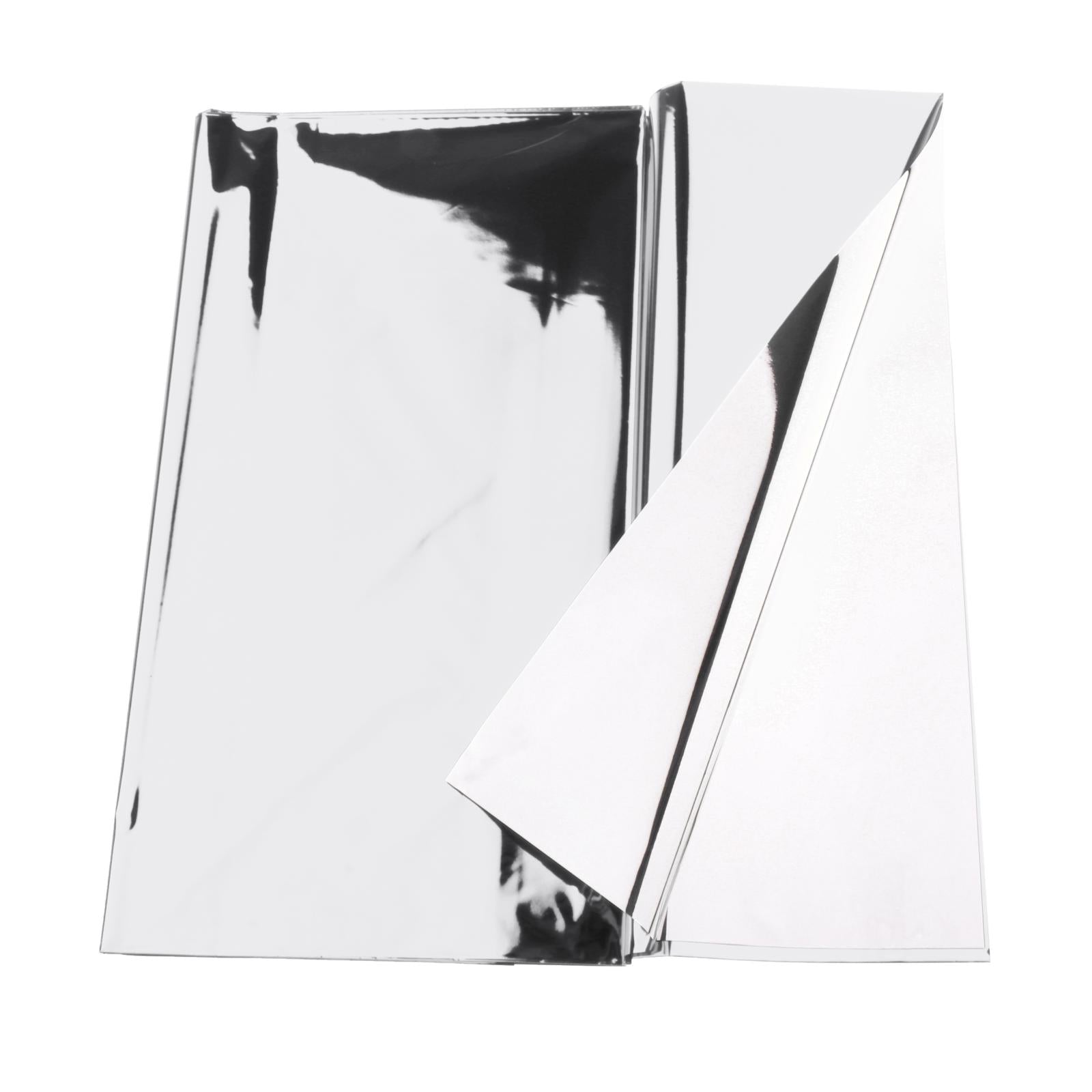 Foil Plastic Tablecover Party Tablecloth Rectangle 7 Colours Silver