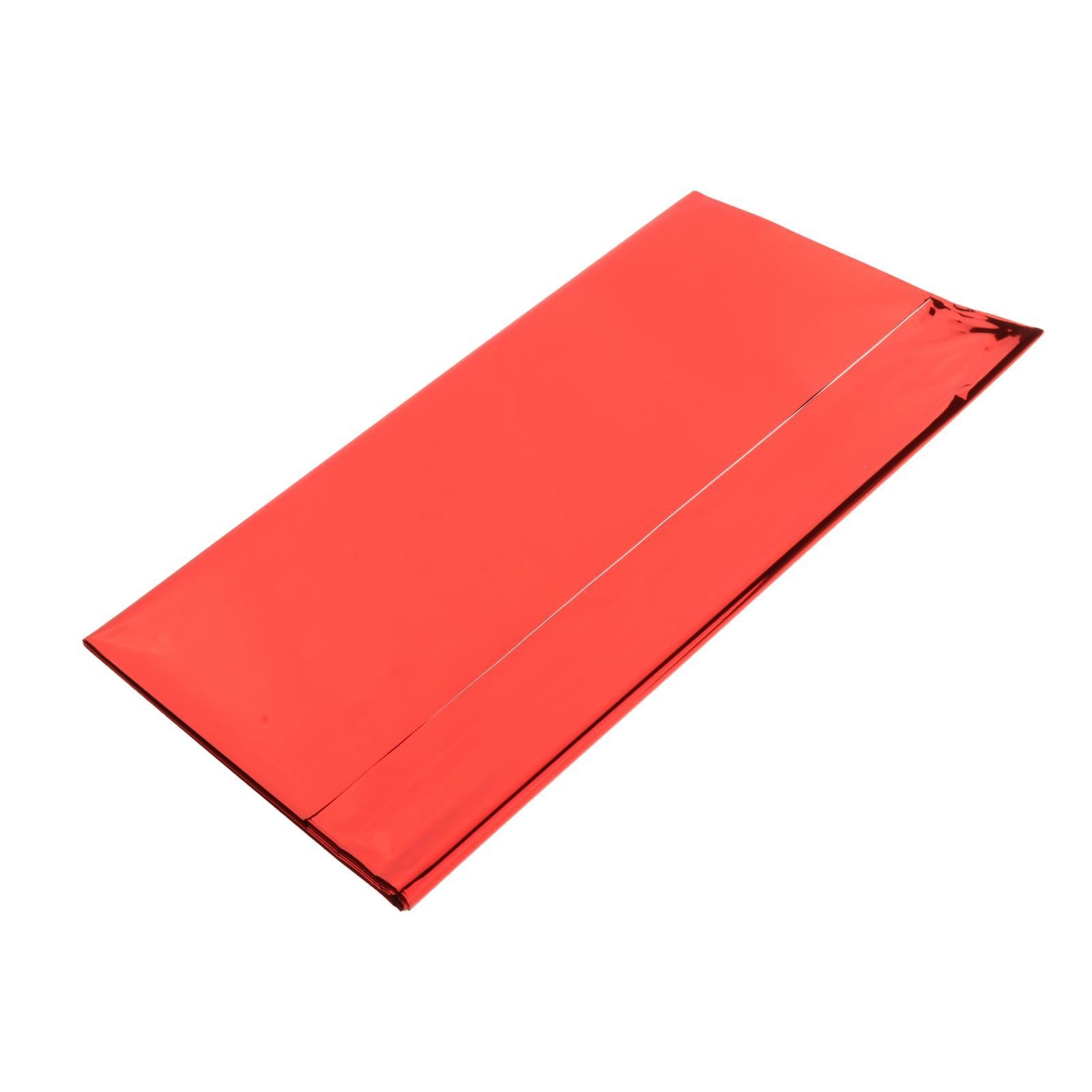 Foil Plastic Tablecover Party Tablecloth Rectangle 7 Colours Red