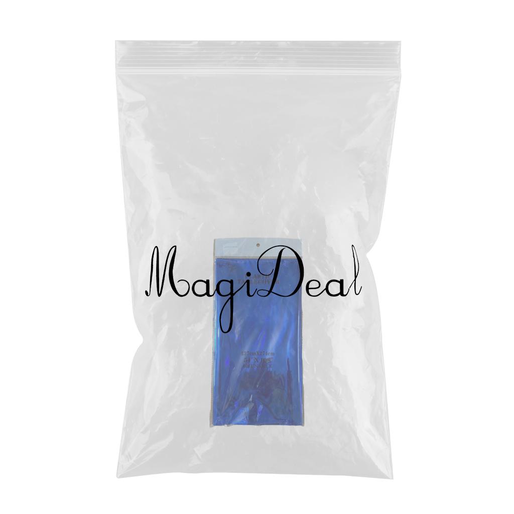 Foil Plastic Tablecover Party Tablecloth Rectangle 7 Colours Blue