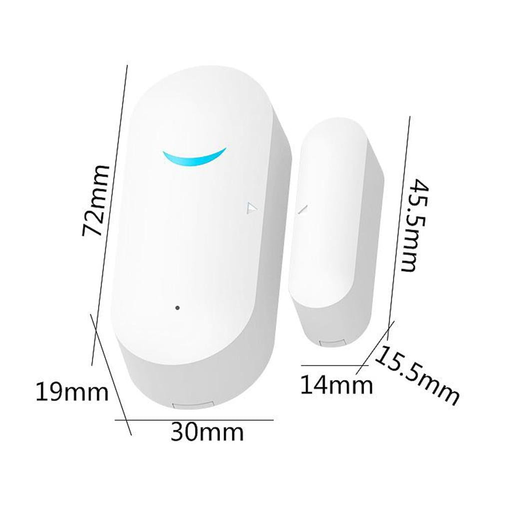 Household Plastic WiFi Door Window Sensor Detector Security Alarm System