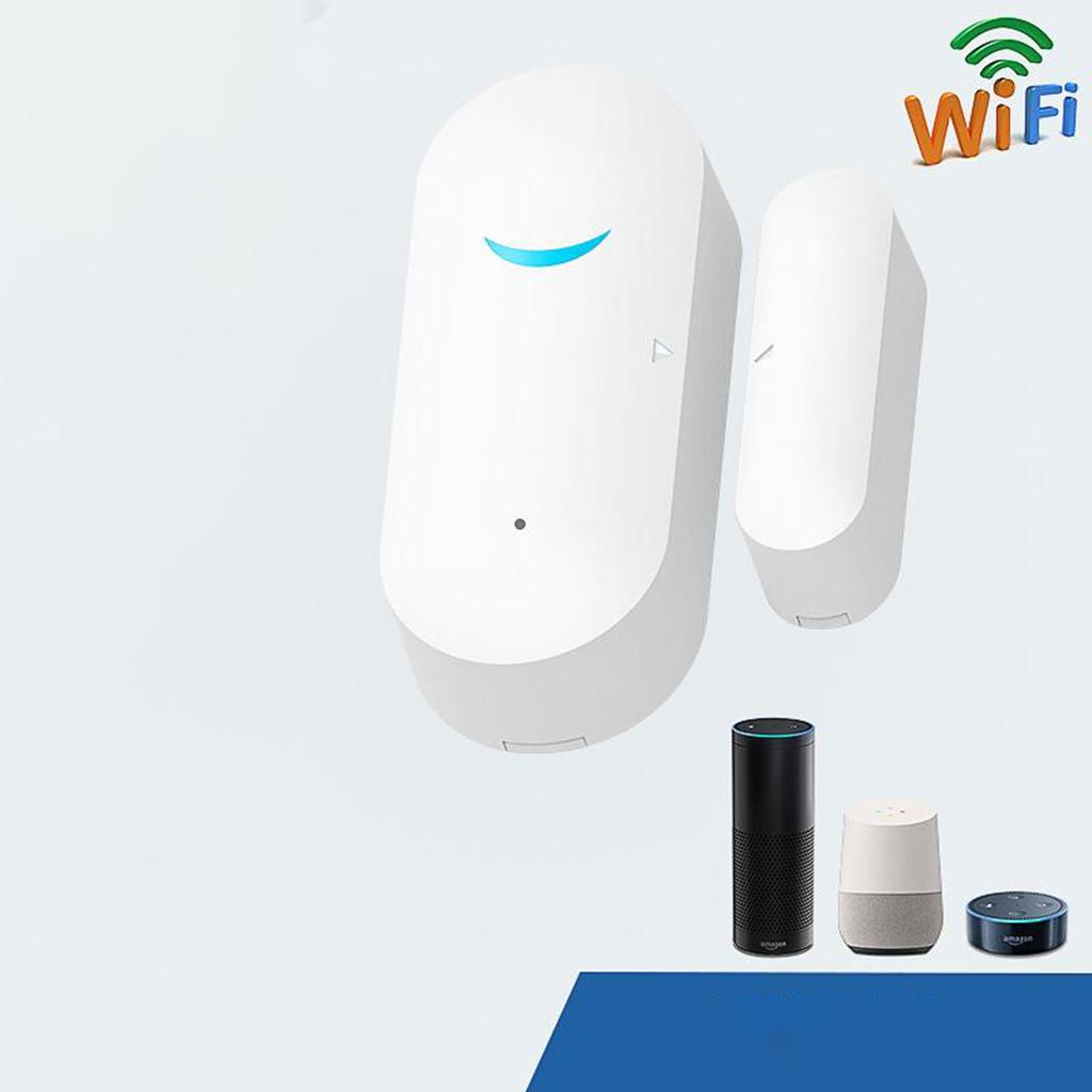 Household Plastic WiFi Door Window Sensor Detector Security Alarm System
