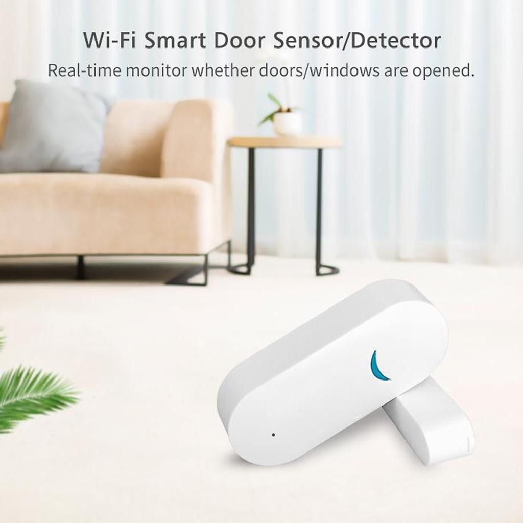 Household Plastic WiFi Door Window Sensor Detector Security Alarm System