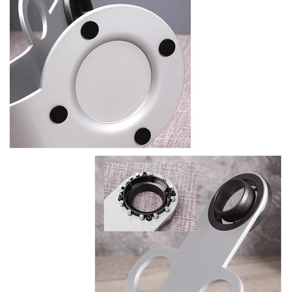 Metal Carbon Steel Hair dryer stand 12 Powerful Magnetic Silver