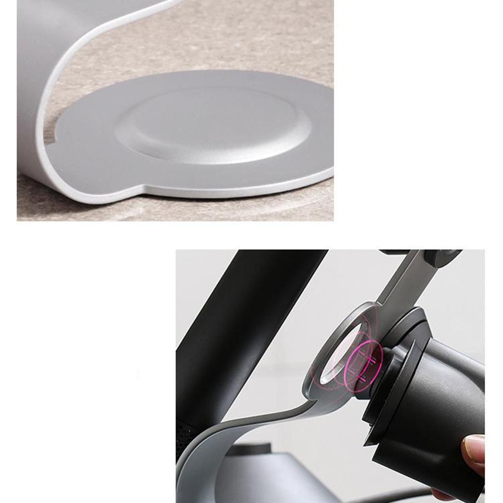 Metal Carbon Steel Hair dryer stand 12 Powerful Magnetic Silver
