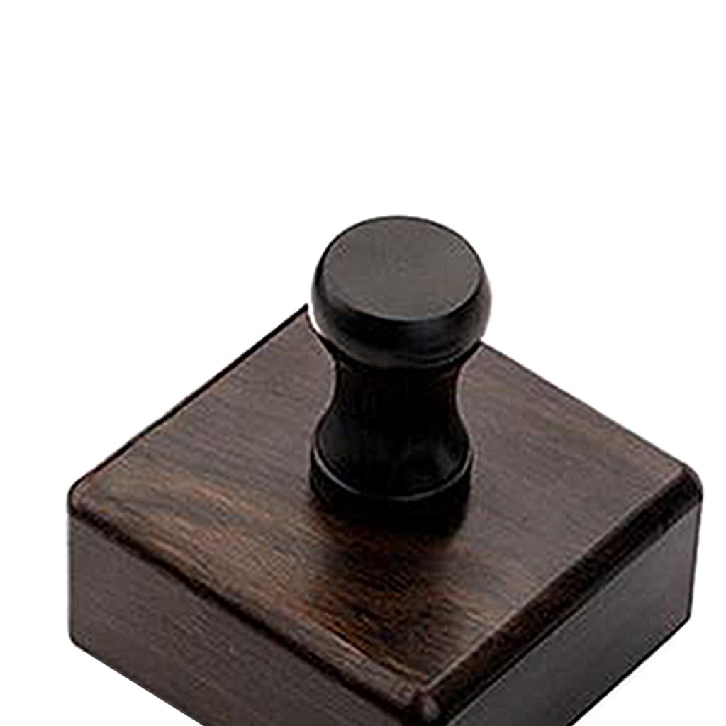Ebony Wood Leather Slicker Burnisher Leather Craft Working Chamfering Device cube